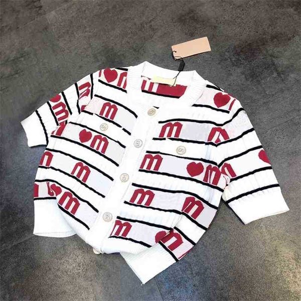 New Miu jacquard knitted short cardigan single breasted casual half sleeve sweater fashion brand women' clothing in spring and, White
New Miu jacquard knitted short cardigan single breasted casual half sleeve sweater fashion brand women' clothing in spring and, White