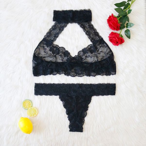 3Pieces/Lot Women Plus Size Lace Racy Embroidery Sexy Bra Temptation Underpant Sexy Halter Perspective Lingerie Set Underwear lenceria, Black
3Pieces/Lot Women Plus Size Lace Racy Embroidery Sexy Bra Temptation Underpant Sexy Halter Perspective Lingerie Set Underwear lenceria, Black