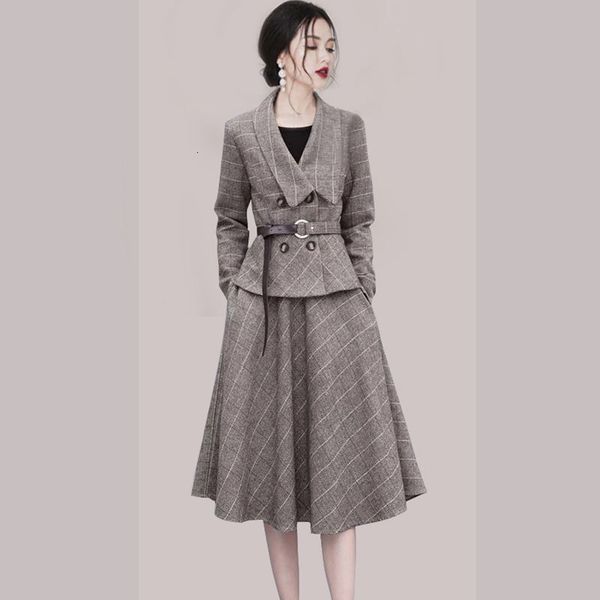 fashion fall and winter sleeves thin upper suit + loose dress two female y369 t6la, Black;gray
fashion fall and winter sleeves thin upper suit + loose dress two female y369 t6la, Black;gray