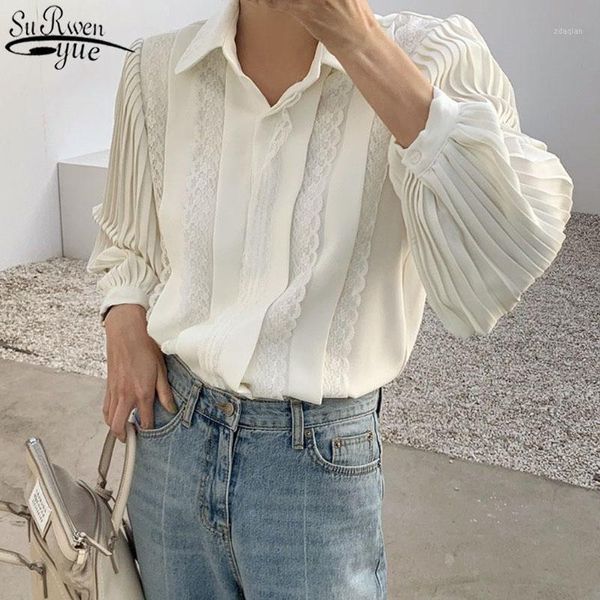 spring fashion lace shirts lapel lady's creamy-white pleated long sleeve blouse women elegant female 12637 women's blouses &
spring fashion lace shirts lapel lady's creamy-white pleated long sleeve blouse women elegant female 12637 women's blouses &