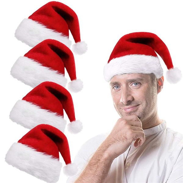 party masks plush christmas santa claus hat kids traditional xmas holiday cap custome fluffy cute red and white soft accessory
party masks plush christmas santa claus hat kids traditional xmas holiday cap custome fluffy cute red and white soft accessory