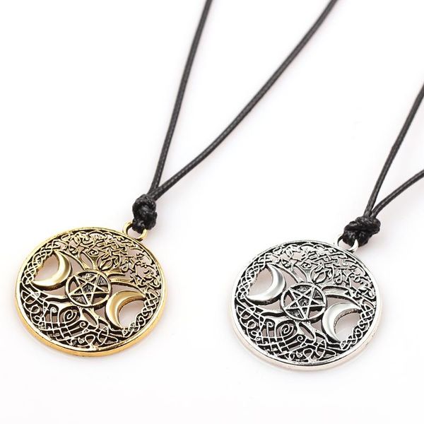 pendant necklaces round shape moon goddess pentagram magic amulet necklace tree of life viking leather trendy jewelry gifts for men women, Silver
pendant necklaces round shape moon goddess pentagram magic amulet necklace tree of life viking leather trendy jewelry gifts for men women, Silver