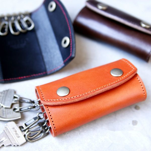 key packet japanese genuine leather three fold key bag household case by button hand carpinus tree cream car buckle, Red;blue
key packet japanese genuine leather three fold key bag household case by button hand carpinus tree cream car buckle, Red;blue