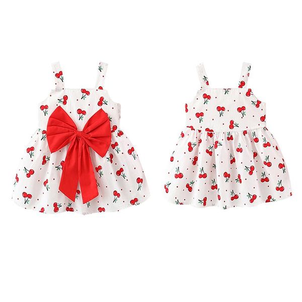 summer casual sling dress sun hat set for baby children girls big bow cherry floral print cotton cute fashion dresses hot, Red;yellow
summer casual sling dress sun hat set for baby children girls big bow cherry floral print cotton cute fashion dresses hot, Red;yellow