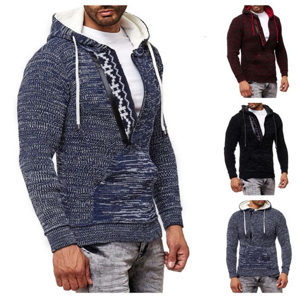 men 2020 winter new men's slant zipper hooded christmas sweater coat, Black;brown
men 2020 winter new men's slant zipper hooded christmas sweater coat, Black;brown