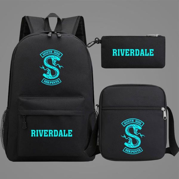 new luminous riverdale boy girl kids school book bags teenager travel backpack shoulder bag pen bag three sets for men women
new luminous riverdale boy girl kids school book bags teenager travel backpack shoulder bag pen bag three sets for men women