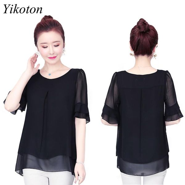 women's blouses & shirts casual shirt blouse woman summer clothes office work chiffon butterfly sleeve loose plus size mujeres, White
women's blouses & shirts casual shirt blouse woman summer clothes office work chiffon butterfly sleeve loose plus size mujeres, White
