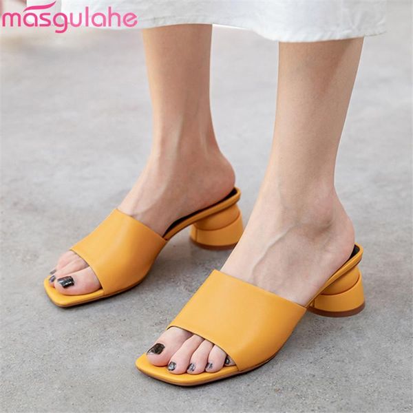 dress shoes masgulahe 2021 genuine leather sandals women summer unique round heel slipper fashion party ladies, Black
dress shoes masgulahe 2021 genuine leather sandals women summer unique round heel slipper fashion party ladies, Black