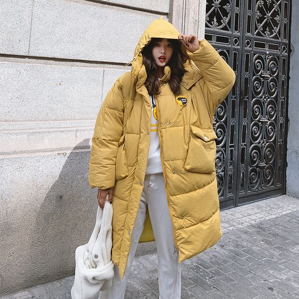 2021 new korean style women's winter jackets long solid hooded coat cartoon big pockets ladies casual outerwear mdca, Black
2021 new korean style women's winter jackets long solid hooded coat cartoon big pockets ladies casual outerwear mdca, Black