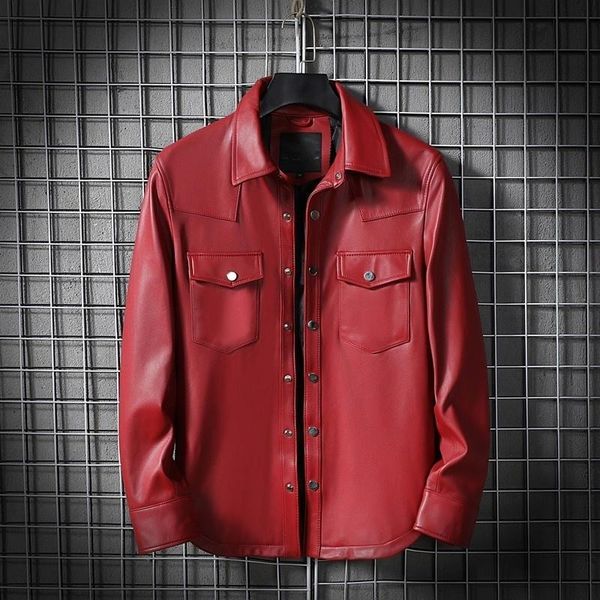 men's leather & faux casual spring natural sheepskin short coat men slim fit fashion outerwear 100% genuine motorcycle bikers jacket m-, Black
men's leather & faux casual spring natural sheepskin short coat men slim fit fashion outerwear 100% genuine motorcycle bikers jacket m-, Black