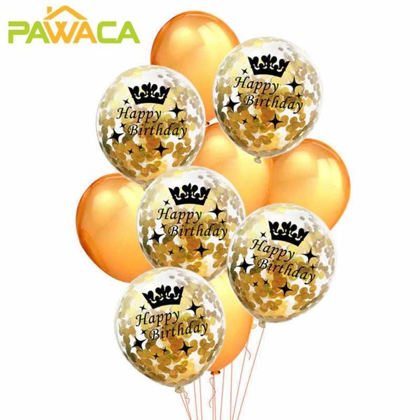 10pcs/lot 12 inch gold confetti balloons crown happy birthday clear latex metallic sequins helium balloons wedding party decor
10pcs/lot 12 inch gold confetti balloons crown happy birthday clear latex metallic sequins helium balloons wedding party decor
