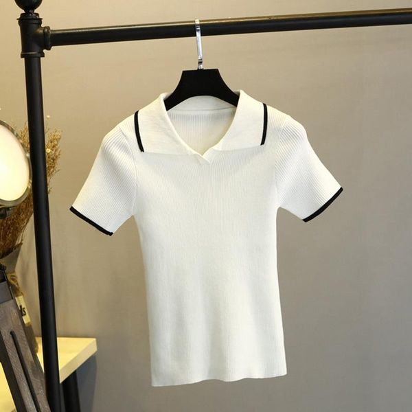 summer knitted women t shirt breathable casual short sleeves rib fashion female tee shirt drop shipping, White
summer knitted women t shirt breathable casual short sleeves rib fashion female tee shirt drop shipping, White