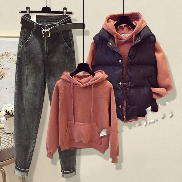 women's two piece pants women 2021 autumn winter fashion three-piece suit female stand collar waistcoat and hooded ladies slim long je, White
women's two piece pants women 2021 autumn winter fashion three-piece suit female stand collar waistcoat and hooded ladies slim long je, White