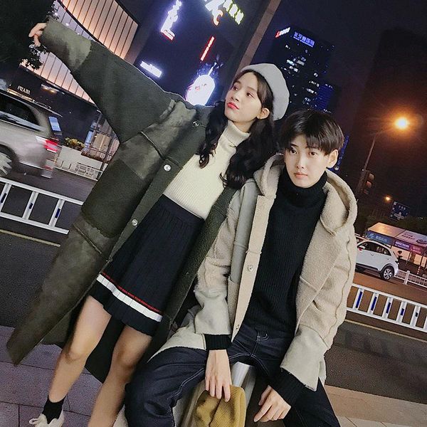 men's trench coats 2021 winter young clothing fashion loose suede hooded coat warm windbreaker lovers stage singer costumes, Tan;black
men's trench coats 2021 winter young clothing fashion loose suede hooded coat warm windbreaker lovers stage singer costumes, Tan;black