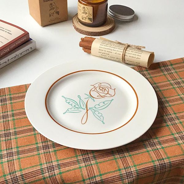 dishes & plates simple retro french plate creative rose hand-painted ceramic dessert picnic salad saucer green tableware decor
dishes & plates simple retro french plate creative rose hand-painted ceramic dessert picnic salad saucer green tableware decor