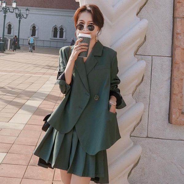 two piece dress women 2 set blazer and skirt suits spring autumn female elegant korean loose casual jacket mini pleated skirts outfit 0986, White
two piece dress women 2 set blazer and skirt suits spring autumn female elegant korean loose casual jacket mini pleated skirts outfit 0986, White