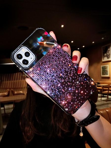 card holders mirror 8plus applicable apple 12 mobile phone case luxury gradient rhinestone europe and the united states iphonex makeup, Brown;gray
card holders mirror 8plus applicable apple 12 mobile phone case luxury gradient rhinestone europe and the united states iphonex makeup, Brown;gray