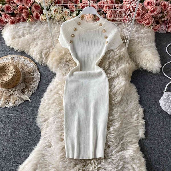 summer slim bodycon stretch sheath knee-length dress women o-neck short sleeve hollow out striped soft knitted 210525, Black;gray
summer slim bodycon stretch sheath knee-length dress women o-neck short sleeve hollow out striped soft knitted 210525, Black;gray