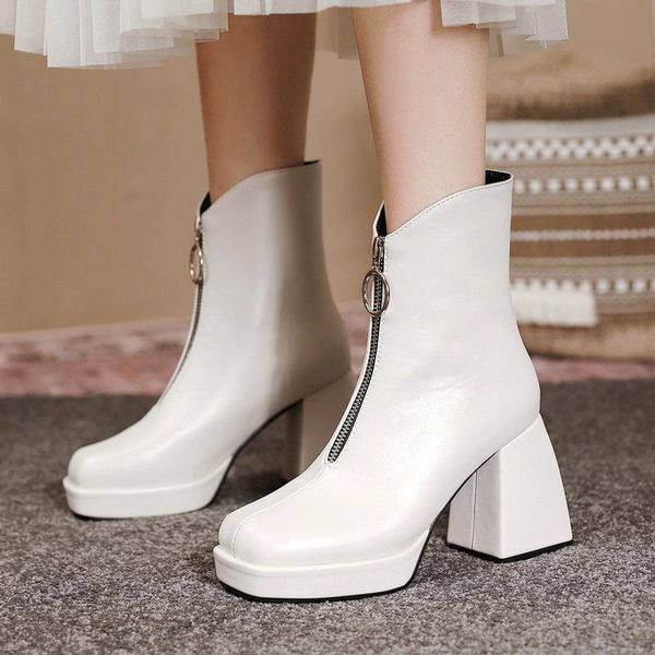 boots fashion platform women front zipper ankle pu leather chunky high heel punk spring autumn woman shoes black
boots fashion platform women front zipper ankle pu leather chunky high heel punk spring autumn woman shoes black