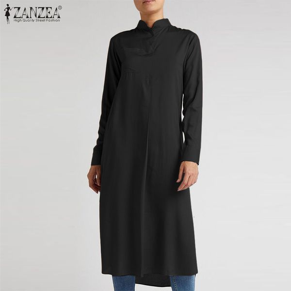 2021 new zanzea women vintage blouse spring sleeve solid long elegant split hem chemise tunic mujer plus size blusas femininas eel0, White;black
2021 new zanzea women vintage blouse spring sleeve solid long elegant split hem chemise tunic mujer plus size blusas femininas eel0, White;black