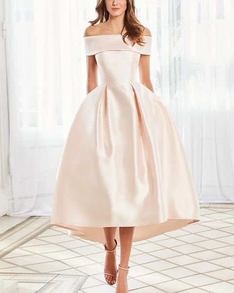 2021 ball gown elegant vintage engagement prom off shoulder short sleeve ankle length satin evening gowns robe de soriee new ilmg, White;pink
2021 ball gown elegant vintage engagement prom off shoulder short sleeve ankle length satin evening gowns robe de soriee new ilmg, White;pink