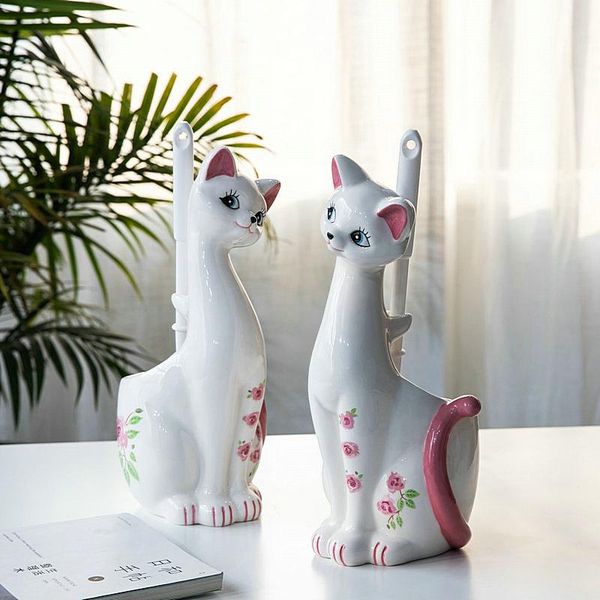 decorative objects & figurines cat art sculpture creative animal toilet brush shelf ceramics craft home bathroom decorations r4788
decorative objects & figurines cat art sculpture creative animal toilet brush shelf ceramics craft home bathroom decorations r4788
