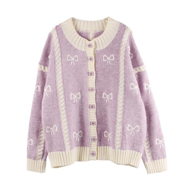 women's knits & tees fashion streetwear bow embroidery knitted cardigan women 2021 autumn winter o-neck oversize sweater coat harajuku, White
women's knits & tees fashion streetwear bow embroidery knitted cardigan women 2021 autumn winter o-neck oversize sweater coat harajuku, White