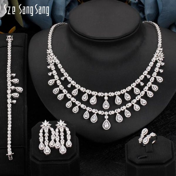 earrings & necklace women fashion jewelry set for wedding engagement cubic zirconia gift beautiful bridal ring jewellery, Silver
earrings & necklace women fashion jewelry set for wedding engagement cubic zirconia gift beautiful bridal ring jewellery, Silver