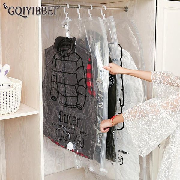 storage bags gqiyibbei hanging transparent vacuum bag for clothes organizer saver space holder folding pack garment dustproof
storage bags gqiyibbei hanging transparent vacuum bag for clothes organizer saver space holder folding pack garment dustproof