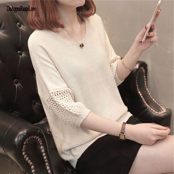 women's sweaters 2021 autumn winter women half sleeve loose pullovers jumper knitwear outerwear korean o neck warm, White;black
women's sweaters 2021 autumn winter women half sleeve loose pullovers jumper knitwear outerwear korean o neck warm, White;black
