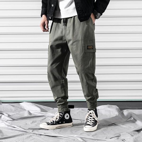 brand mens streetwear military cargo pants camouflage multi pockets elastic waist for men cropped men's, Black
brand mens streetwear military cargo pants camouflage multi pockets elastic waist for men cropped men's, Black