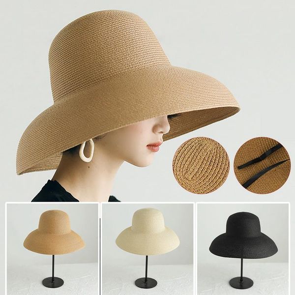 wide brim hats 2021 handmade women summer sun hat big eaves beach japanese hepburn style holiday fold fisherman cap temperament flat dropshi, Blue;gray
wide brim hats 2021 handmade women summer sun hat big eaves beach japanese hepburn style holiday fold fisherman cap temperament flat dropshi, Blue;gray