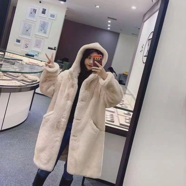 women's fur & faux female imitation coat loose long large size hooded with thick warm plush coats and jackets women, Black
women's fur & faux female imitation coat loose long large size hooded with thick warm plush coats and jackets women, Black
