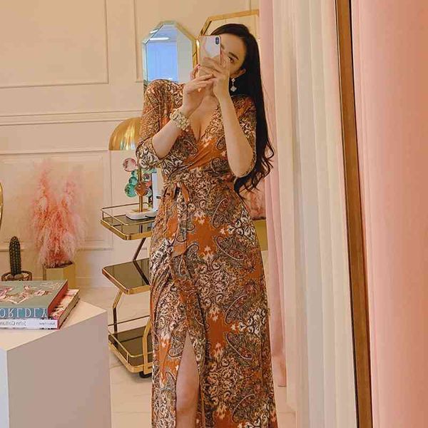 dress fall product ladies printed v-neck slit fashion slim wrap office lady polyester zippers knee-length 210603, Black;gray
dress fall product ladies printed v-neck slit fashion slim wrap office lady polyester zippers knee-length 210603, Black;gray