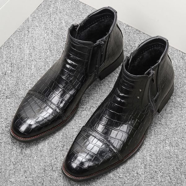 40-46 winter boots non-slip 2021 comfortable warm winter shoes mendress shoes, Black
40-46 winter boots non-slip 2021 comfortable warm winter shoes mendress shoes, Black