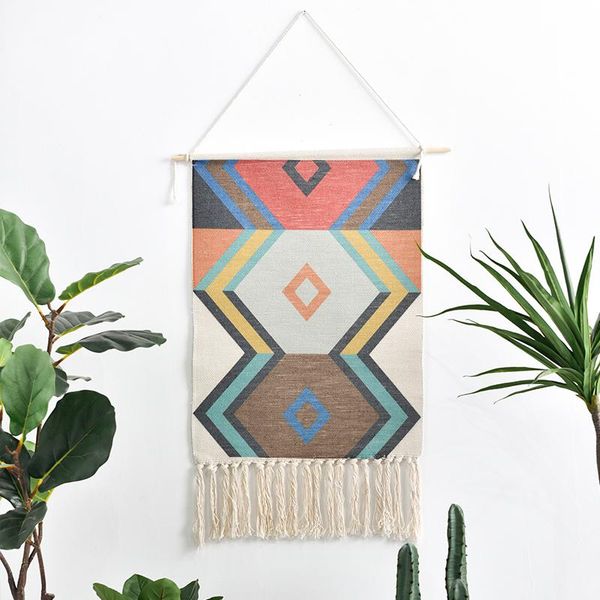 tapestries macrame woven wall hanging tapestry geometric boho decor chic bohemian art room decoration 90cmx50cm
tapestries macrame woven wall hanging tapestry geometric boho decor chic bohemian art room decoration 90cmx50cm