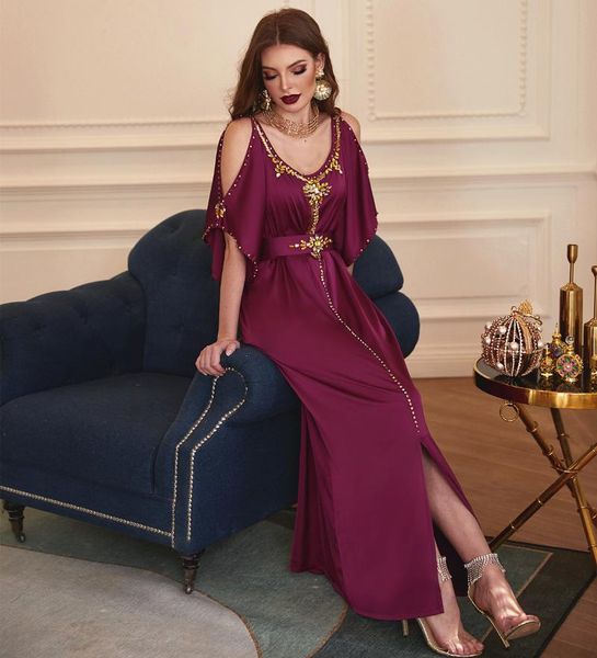 ethnic clothing ba609 gorgeous magenta diamond moroccan style party dress middle east hand sewn abaya muslim beaded kaftan hijab robe, Red
ethnic clothing ba609 gorgeous magenta diamond moroccan style party dress middle east hand sewn abaya muslim beaded kaftan hijab robe, Red
