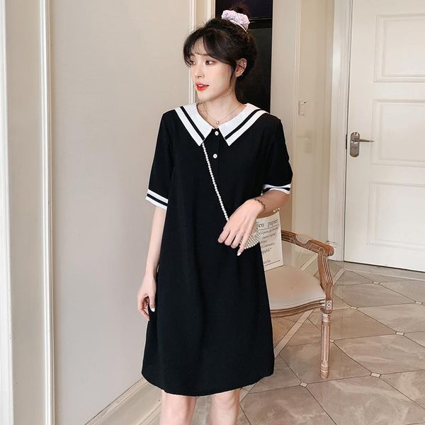 maternity dresses 2021 summer preppy style nursing dress short sleeve sailor collar pregnancy straight lactation breastfeeding, White
maternity dresses 2021 summer preppy style nursing dress short sleeve sailor collar pregnancy straight lactation breastfeeding, White