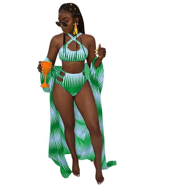 hhdmv od8288 summer beach style sets sleeveless hanging neck short elastic short pants printed thin coat 3 piece sets, Gray
hhdmv od8288 summer beach style sets sleeveless hanging neck short elastic short pants printed thin coat 3 piece sets, Gray