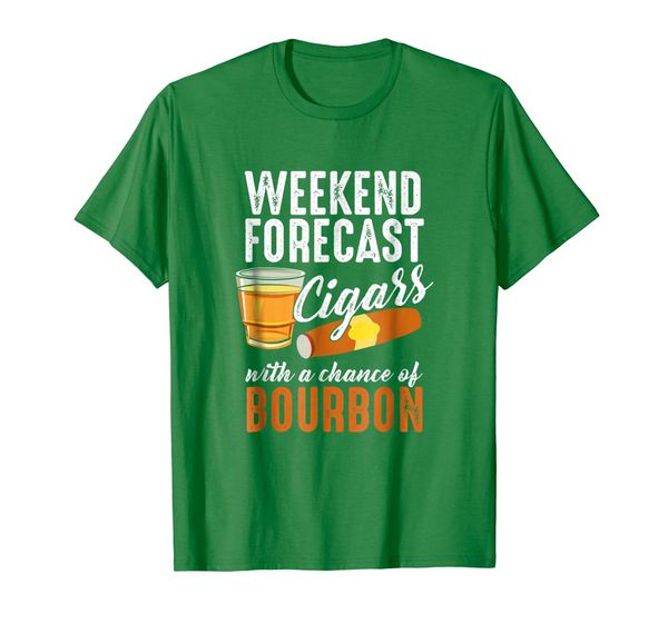 Weekend Forecast Cigars With A Chance Of Bourbon T-Shirt, Mainly pictures