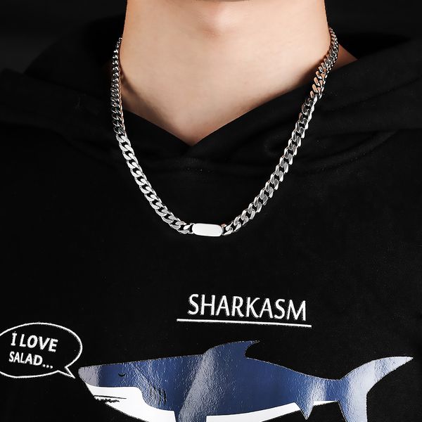 chain necklaces mens stainless steel figaro long necklace large hip hop fashion jewelry on the neck steampunk gifts for male, Silver
chain necklaces mens stainless steel figaro long necklace large hip hop fashion jewelry on the neck steampunk gifts for male, Silver