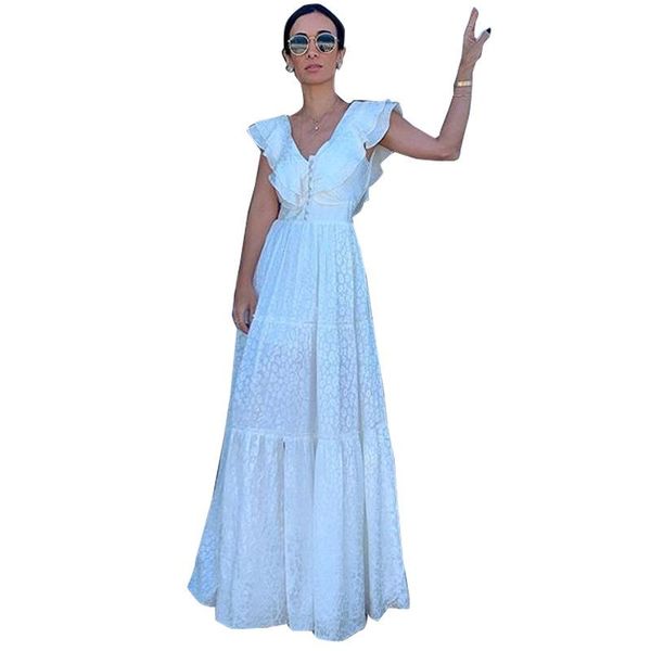 ethnic clothing mandylandy women's v-neck slim fit ruffled stitching dress summer elegance high waist backless, Red
ethnic clothing mandylandy women's v-neck slim fit ruffled stitching dress summer elegance high waist backless, Red