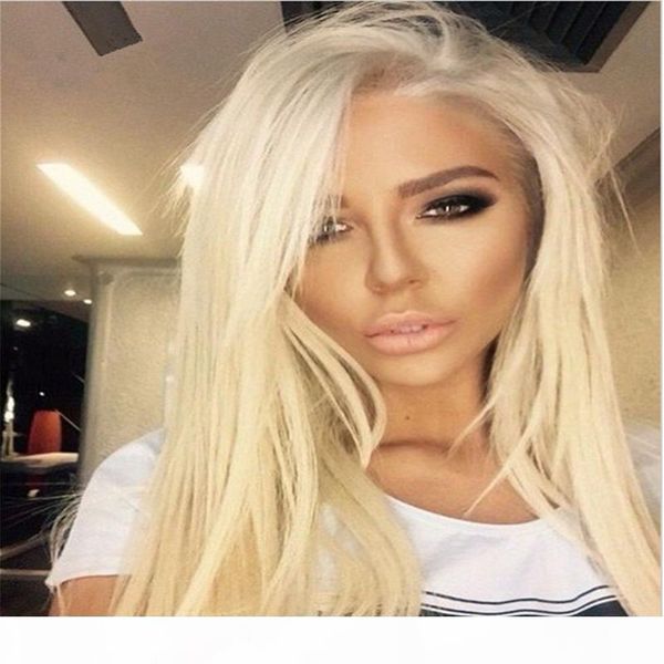 side part #613 silky straight human hair wigs with baby hair blonde #613 color hair lace front wig glueless full lace wig, Black;brown
side part #613 silky straight human hair wigs with baby hair blonde #613 color hair lace front wig glueless full lace wig, Black;brown