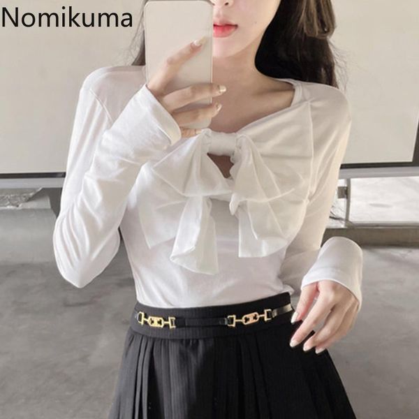 nomikuma woman tshirts korean bowknot hollow-out o-neck tee 2021 sprign new long sleeve solid graphic t shirts femme 6g037, White
nomikuma woman tshirts korean bowknot hollow-out o-neck tee 2021 sprign new long sleeve solid graphic t shirts femme 6g037, White
