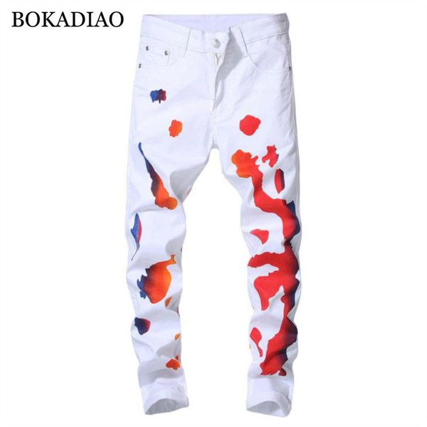 men's jeans bokadiao man fashion multicolor paint splatter straight for men white pants wild slim denim trousers male streetwear, Blue
men's jeans bokadiao man fashion multicolor paint splatter straight for men white pants wild slim denim trousers male streetwear, Blue