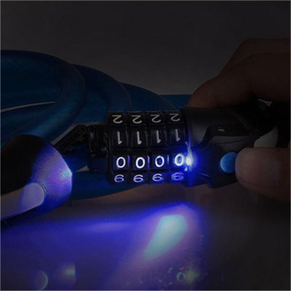 bike locks universal 1.5m bicycle frosted cable lock code 4 digit password combination anti-theft electric with led light
bike locks universal 1.5m bicycle frosted cable lock code 4 digit password combination anti-theft electric with led light
