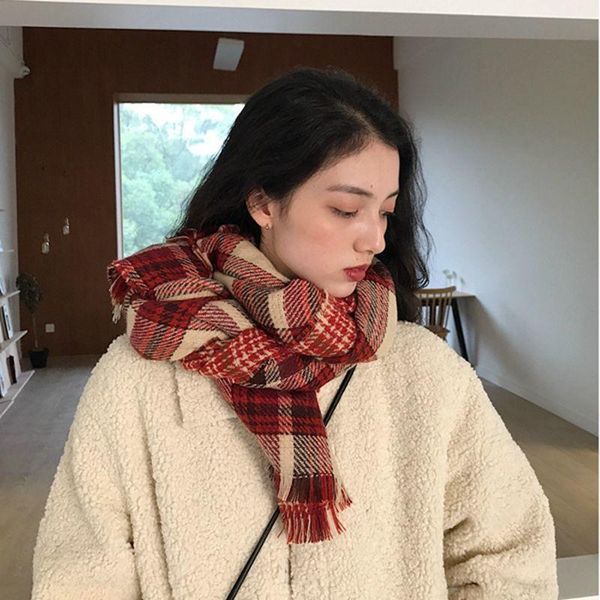 scarves korean winter women's warm scarf plaid patchwork long women 2021 shawl fashion all match female, Blue;gray
scarves korean winter women's warm scarf plaid patchwork long women 2021 shawl fashion all match female, Blue;gray