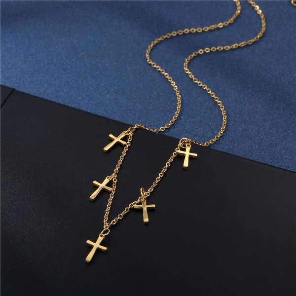 pendant necklaces fashion cross stainless steel necklace punk jewelry for femme cool women girl gold color friendship gifts, Silver
pendant necklaces fashion cross stainless steel necklace punk jewelry for femme cool women girl gold color friendship gifts, Silver