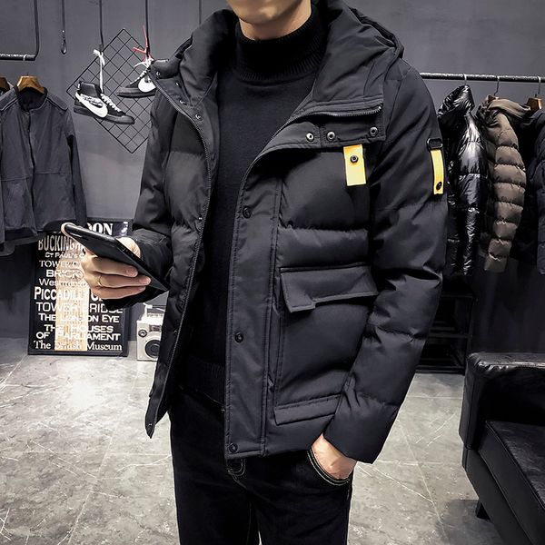 2021 winter boutique new men's temperament casual jacket cotton warm large size thickening youth personality solid color simple q6o9, Black
2021 winter boutique new men's temperament casual jacket cotton warm large size thickening youth personality solid color simple q6o9, Black
