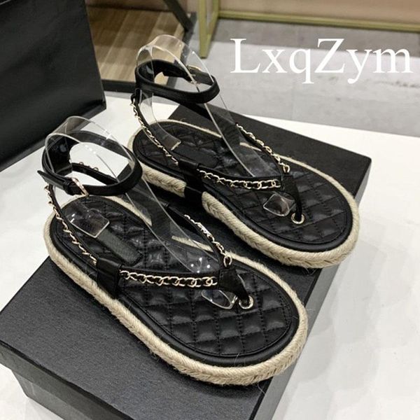 straw braid flat platform sandals summer flip flop beach shoes candy color chain sandals gladiator shoes women, Black
straw braid flat platform sandals summer flip flop beach shoes candy color chain sandals gladiator shoes women, Black